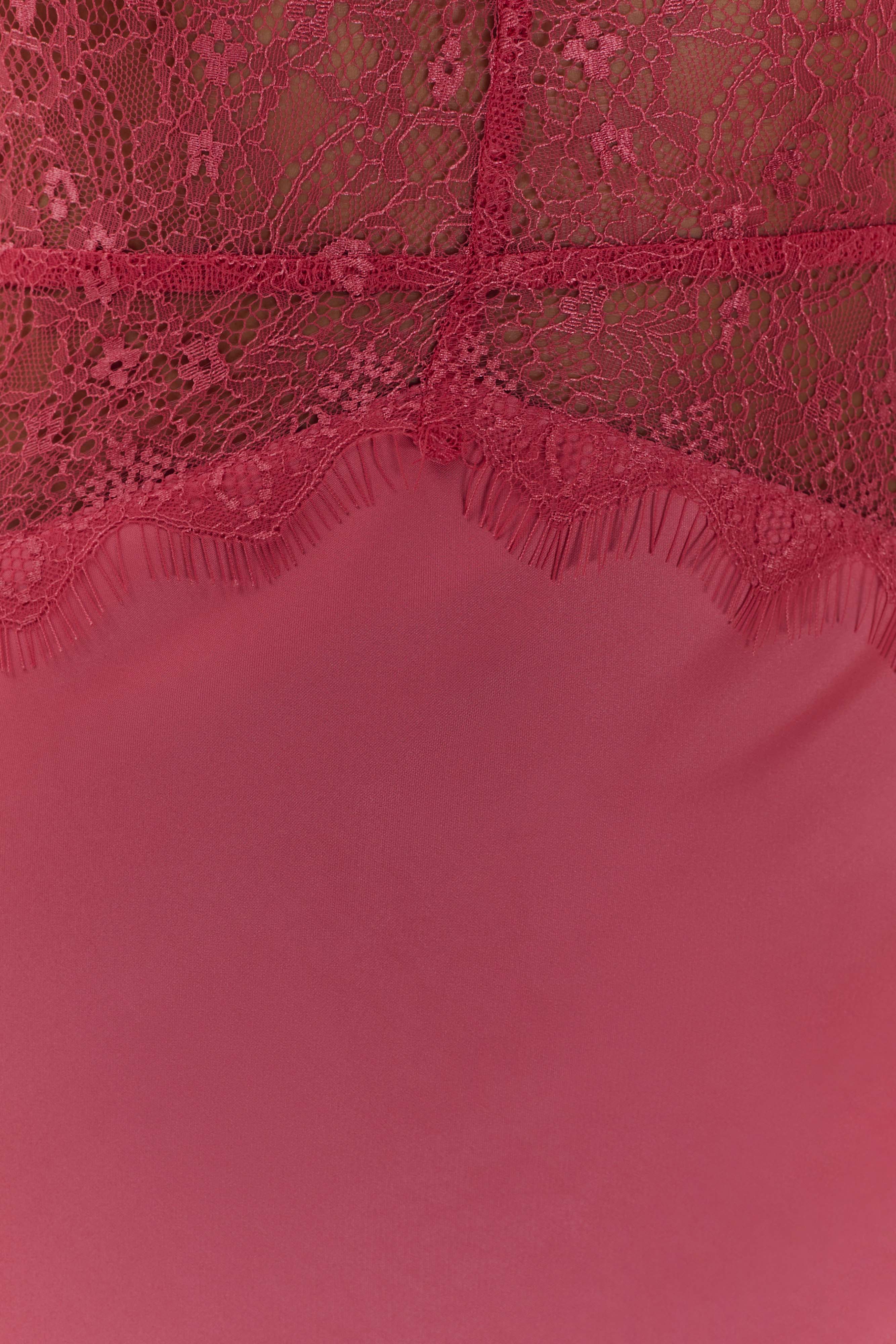 Donnah Lace And Satin Maxi Dress