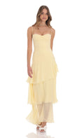 Lemon Layered Maxi Dress